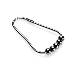 12 Chrome Plated Easy Glide Shower Curtain Rings