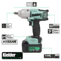 Kielder KWT-012-63 700Nm 1/2" Impact Wrench Kit With Socket Set & Work Light With 2 X 5Ah & 1 X 2Ah Batteries & Charger -Dunelm Shop B4B7720E 4EBD 44E9 A79F EF363A6E431E huge