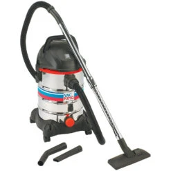 Vac King CVAC25SS 25L Stainless Steel Wet & Dry Vacuum Cleaner (230V)