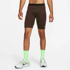 Nike | Men's Dri-Fit ADV Aeroswift Half Tight 10 Nike | Men's Dri-Fit ADV Aeroswift Half Tight -Dunelm Shop DM4622 014 M Nike Dri FitADVAeroswiftHalfTight frontonbody2