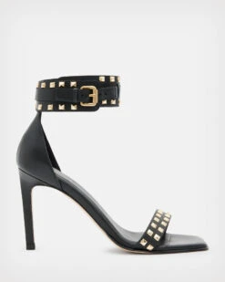 Alma Leather Pyramid Studded Sandal