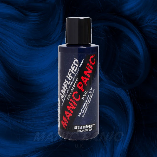 Amplified Manic Panic Semi Permanent Hair Colour EU Formula - After Midnight Blue 1 Amplified Manic Panic Semi Permanent Hair Colour EU Formula - After Midnight Blue