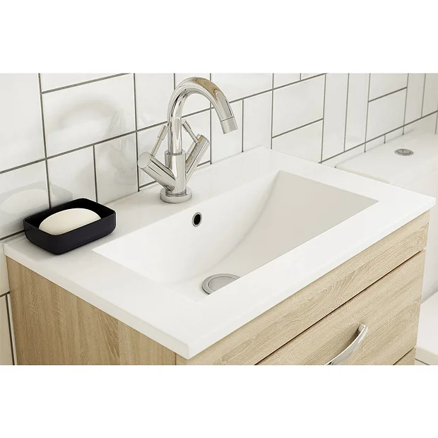 Nuie 600mm Minimalist Ceramic Inset Basin 1 Nuie 600mm Minimalist Ceramic Inset Basin