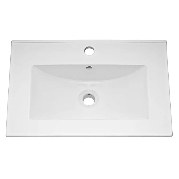 Nuie 600mm Minimalist Ceramic Inset Basin 2 Nuie 600mm Minimalist Ceramic Inset Basin - Image 2