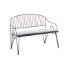 Ariete Bench With Backrest - / L 127 Cm - Iron / Seat Cushion - Unopiu