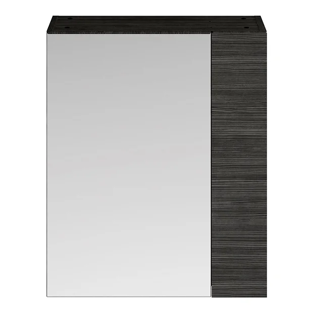 Brooklyn 600mm Bathroom Mirror & Fascia Cabinet - Black 1 Brooklyn 600mm Bathroom Mirror & Fascia Cabinet - Black