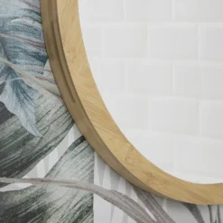 EcoDelux 800mm Bamboo Frame Round Mirror -Dunelm Shop bmb60mir d2