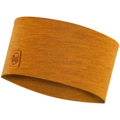 Buff Wide Merino Wool Headband Solid Mustard
