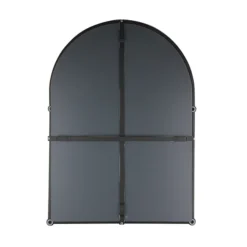 Chatsworth Traditional 700 X 490mm Arched Mirror With Glass Shelf - Matt Black -Dunelm Shop chtmbm d1