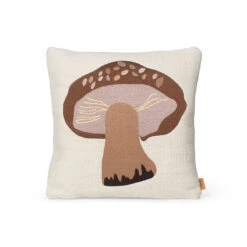 Forest - Porcini Cushion - / 40 X 40 Cm - Embroidered - Ferm Living