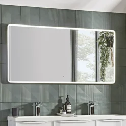 Roper Rhodes Frame 1200mm LED Illuminated Rectangular Mirror - Grey -Dunelm Shop fr120sw d1