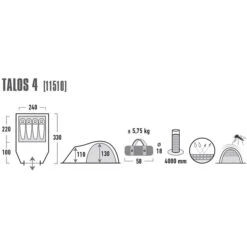 High Peak Talos 4 Tent Dark Grey/green 5 High Peak Talos 4 Tent Dark Grey/green -Dunelm Shop high peak talos 4 taelt dark grey green 3