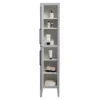 Montrose Dove Grey Tall Storage Unit With Matt Black Handles