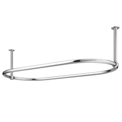 Chatsworth Traditional 1500 X 700mm Chrome Oval Shower Curtain Rail