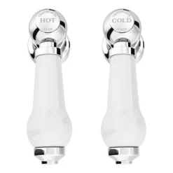 Chatsworth 1928 Traditional 3TH White Lever Deck Mounted Basin Mixer Tap With Curved Spout 5 Chatsworth 1928 Traditional 3TH White Lever Deck Mounted Basin Mixer Tap With Curved Spout -Dunelm Shop trad024d d1